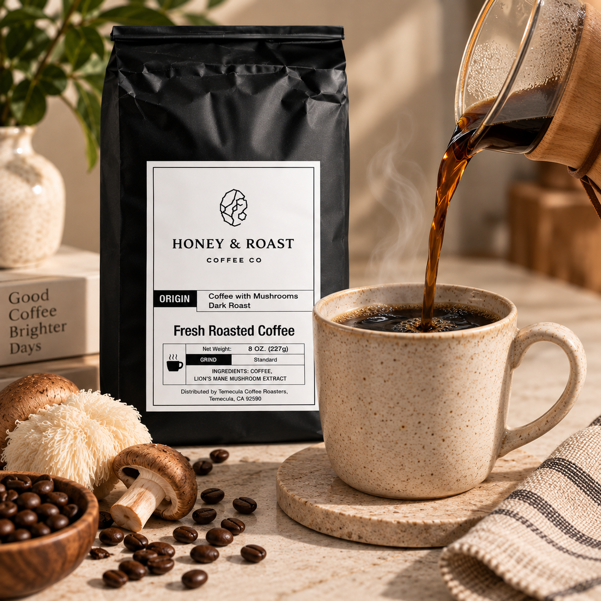 Coffee with Mushrooms Dark Roast