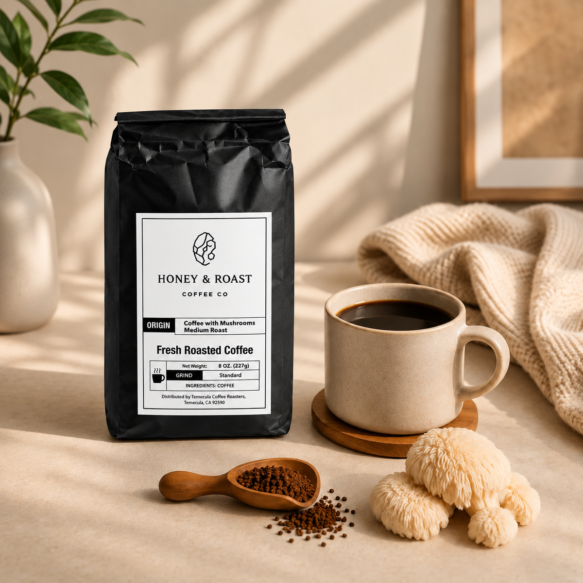 Coffee with Mushrooms Medium Roast