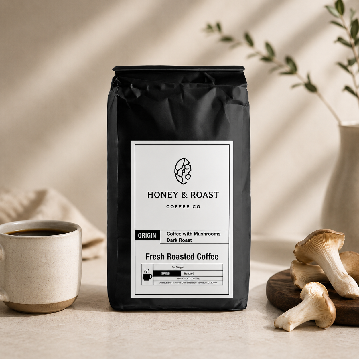 Coffee with Mushrooms Dark Roast