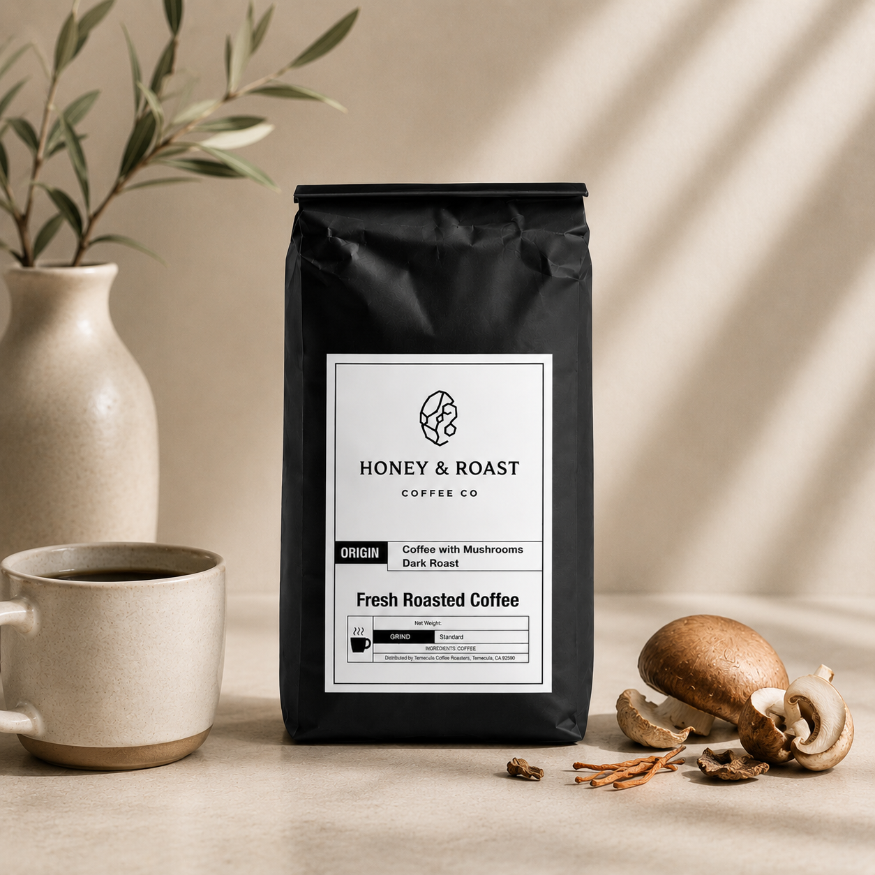 Coffee with Mushrooms Dark Roast