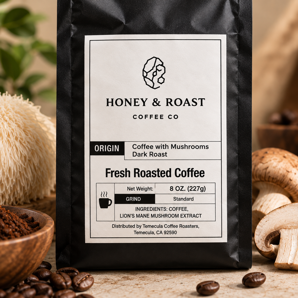 Coffee with Mushrooms Dark Roast